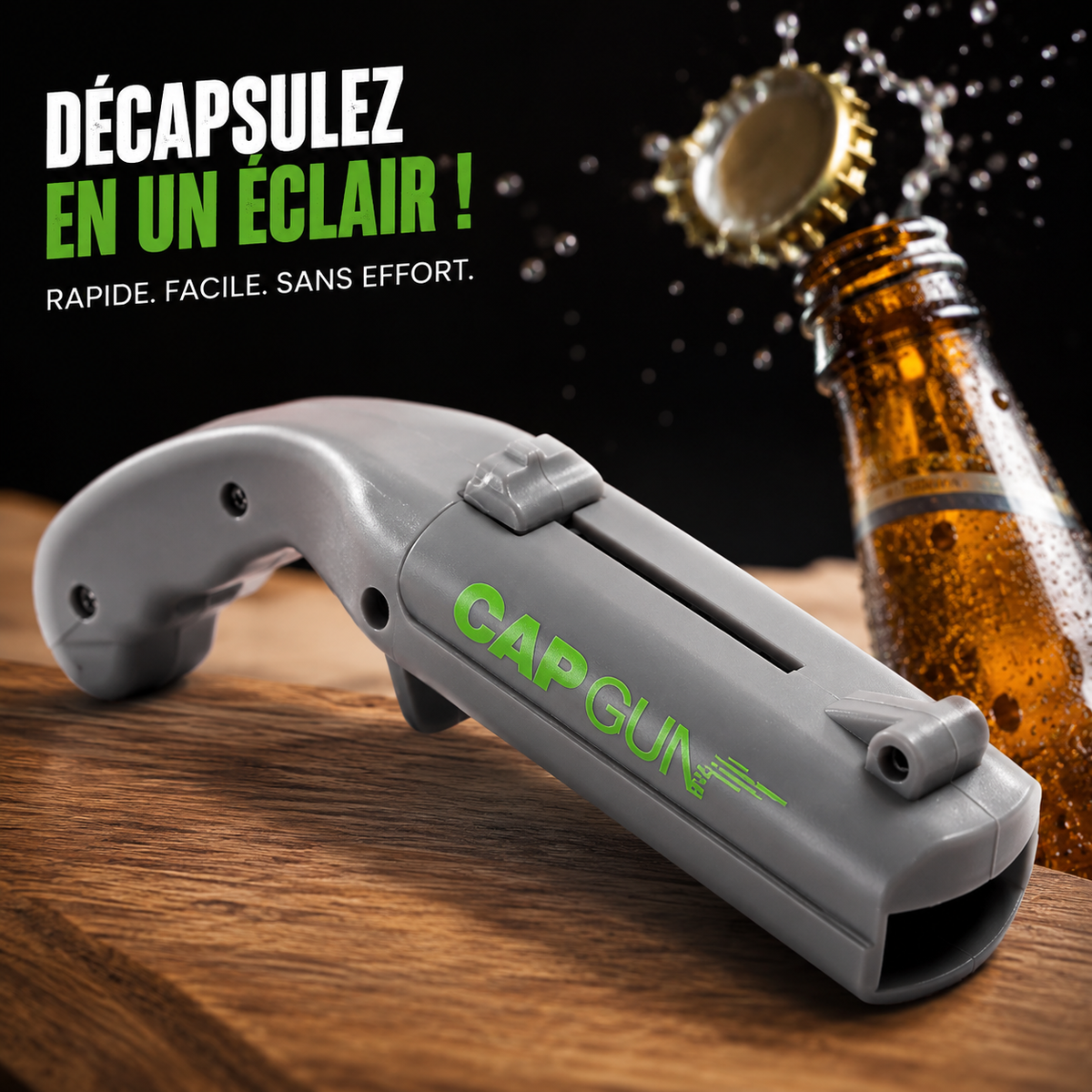 Cap Gun™ | Décapsuleur Lance Capsule