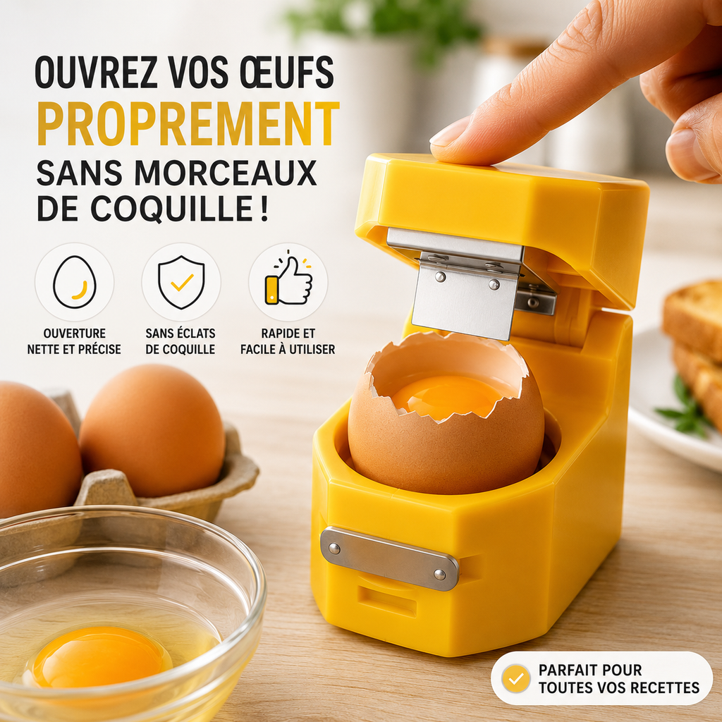 🥚 EggOpen™ | Ouvre-Œuf Précision Sans Coquille